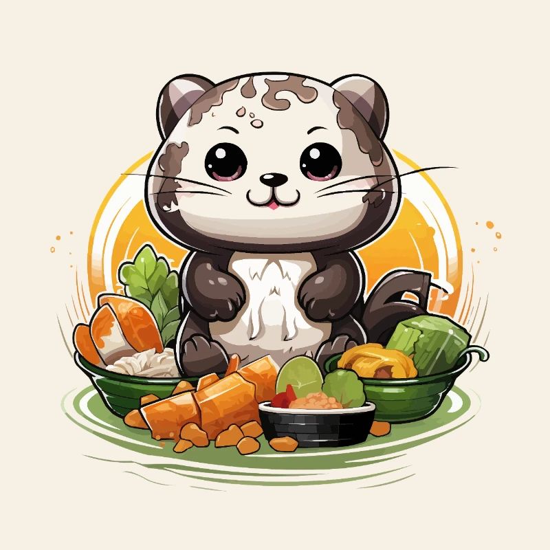 Kitchen panda at the feast