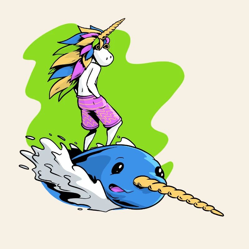 Surfer-Einhorn
