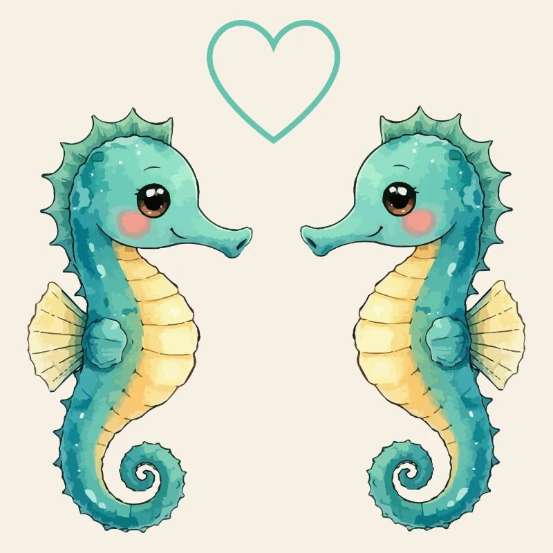 Two Seahorse Pair