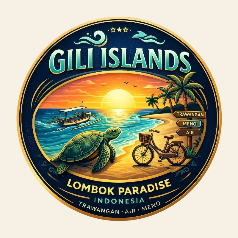Gili Islands Sunset Turtle Tee