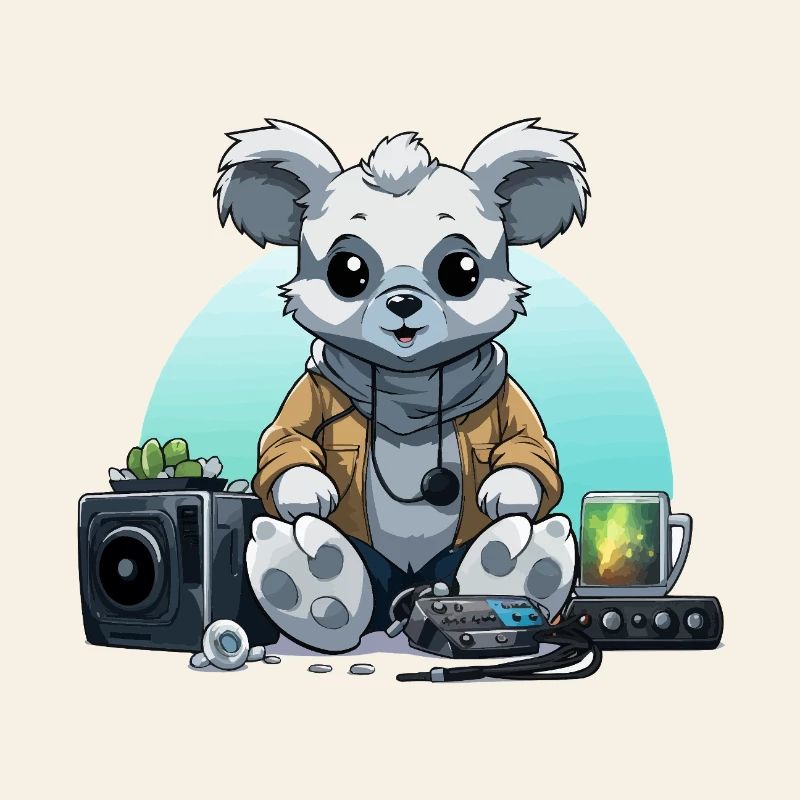 Panda DJ en sweat à capuche – Ambiance Studio