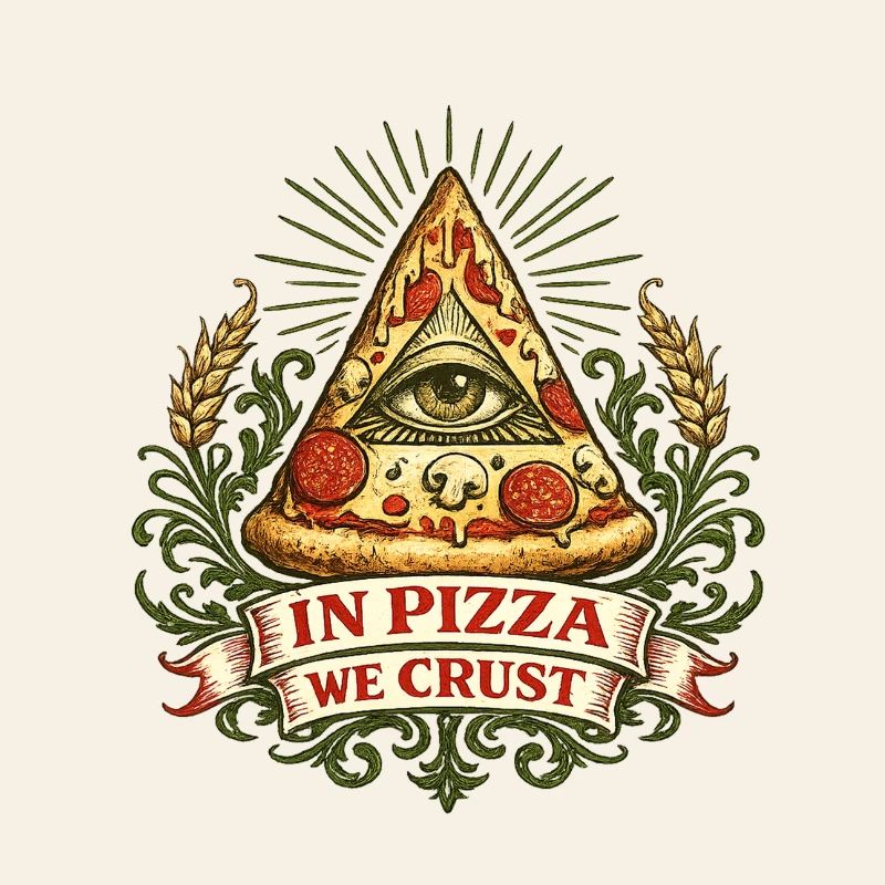 Motto der Pizza Pyramid Augenkruste