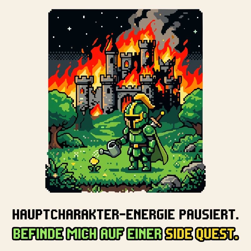 Side Quest Pause Gaming Spruch