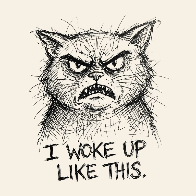 Wütige Katzen-Scribble
