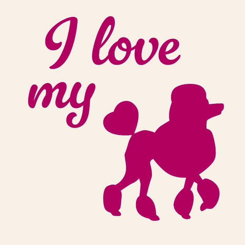 I love my poodle heart mistress master dog walk