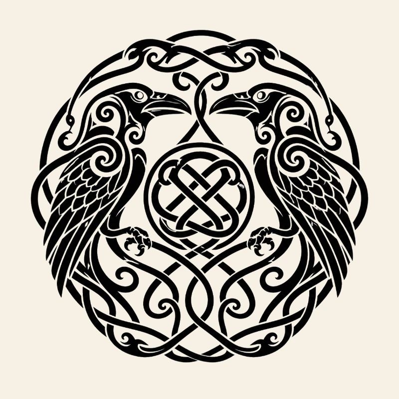 Celtic Raven Circle Ornament