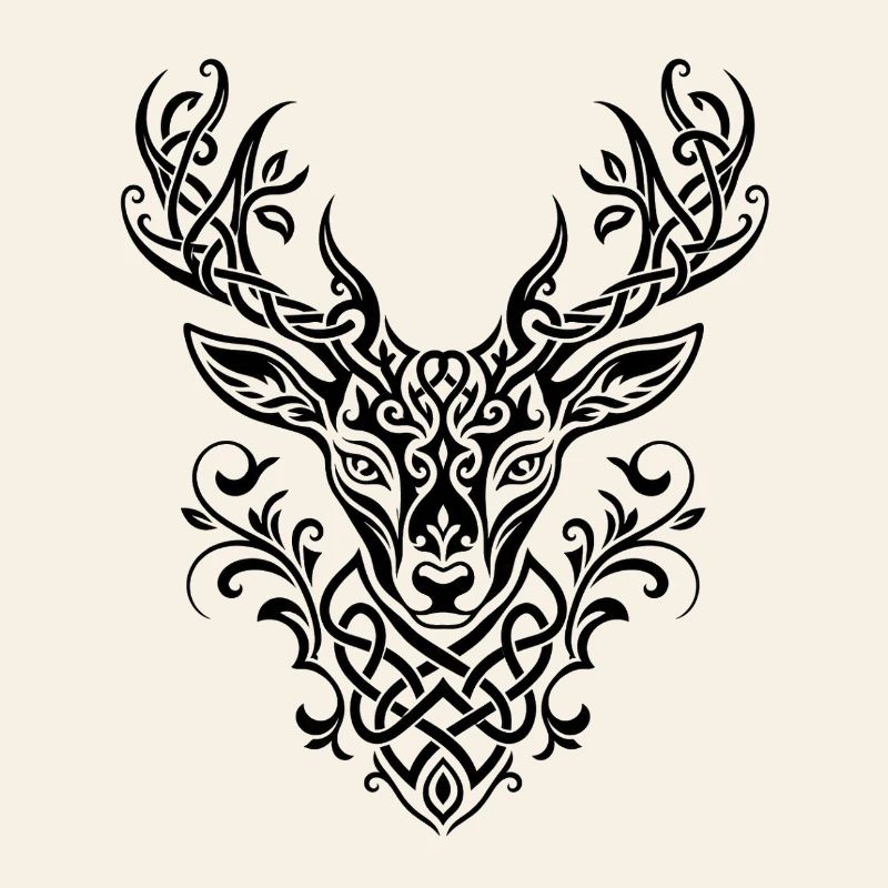 Celtic Deer Head Knot Pattern