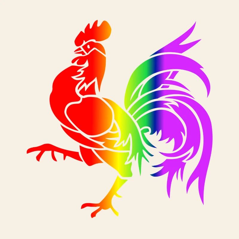 Bunter Regenbogenhahn