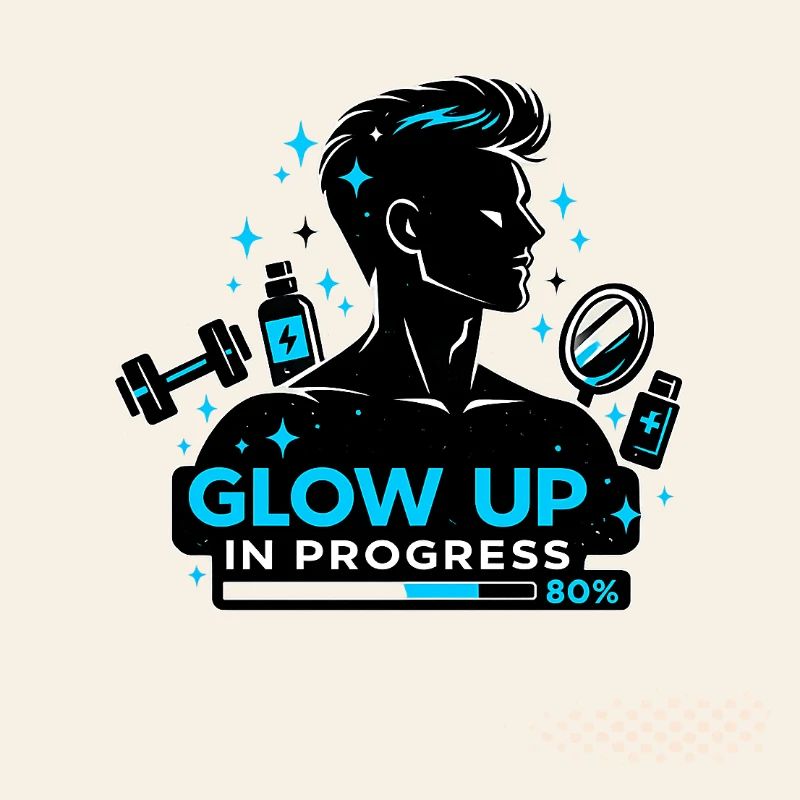 Glow Up Self Optimization Gym Skincare Saying