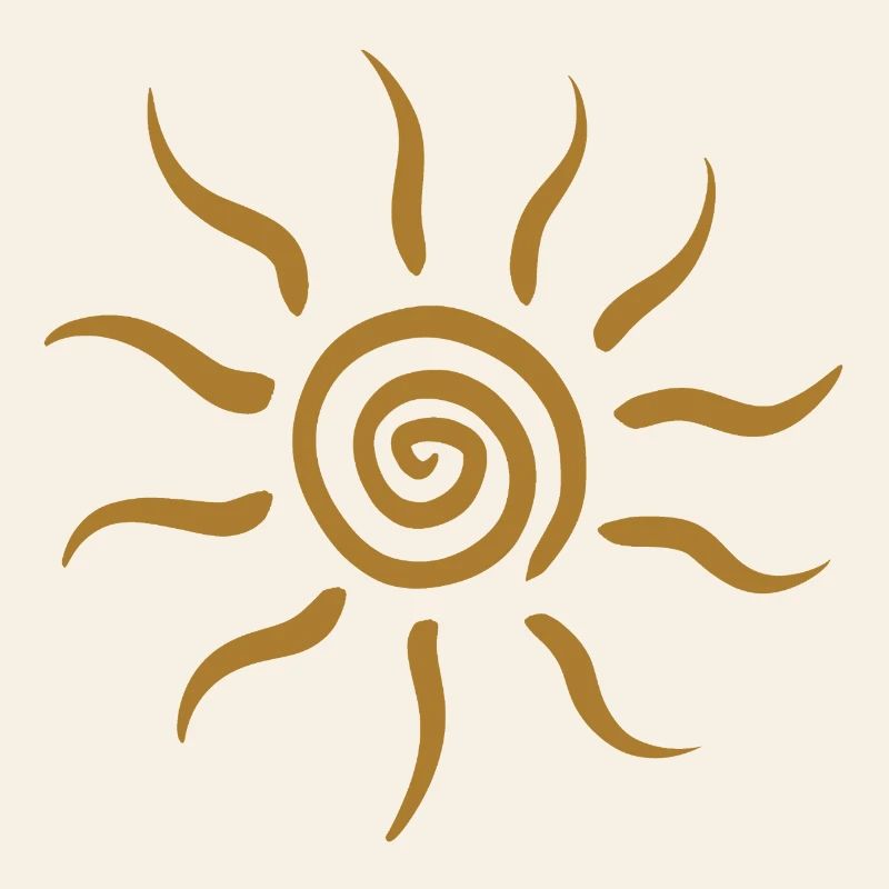Éclaboussure de Soleil en Spirale Dorée