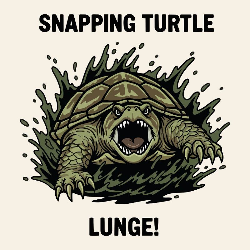 Tortue Serpentine Danger Lunge Snapping Turtle