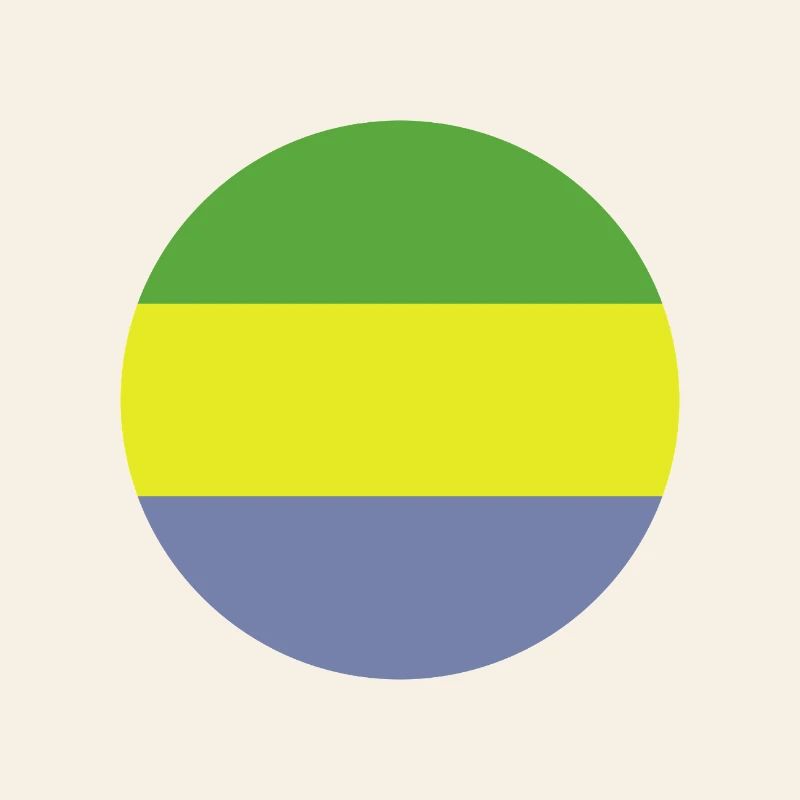 Drapeau rond du Gabon