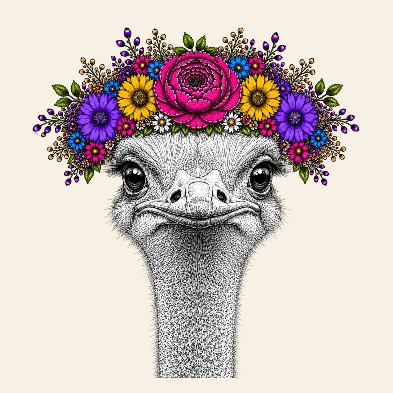 Bouquet avec une couronne de fleurs colorée