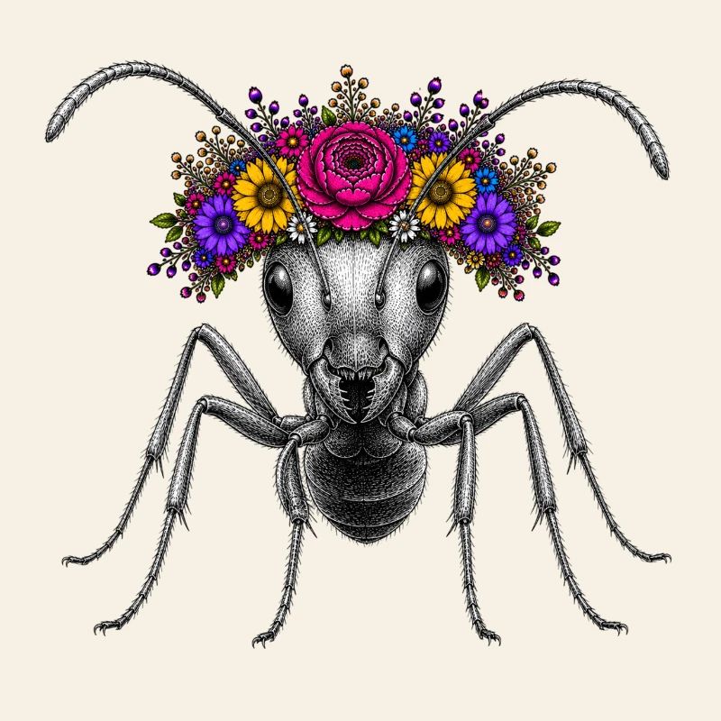 Blütenkrone-Ant Ameise