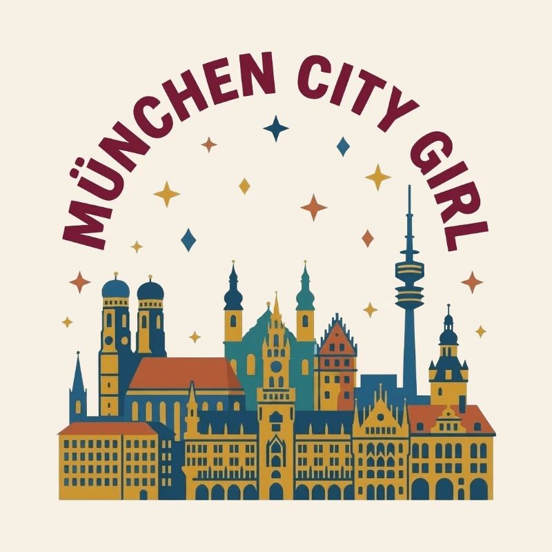 Skyline des filles de la ville de Munich