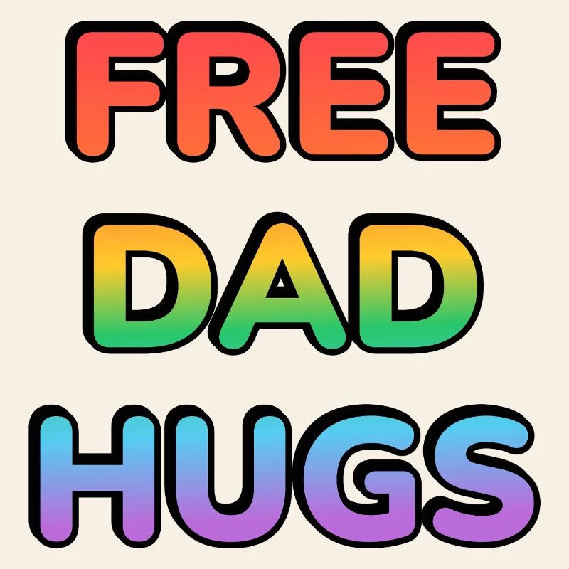Free Dad Hugs Gradient Typography