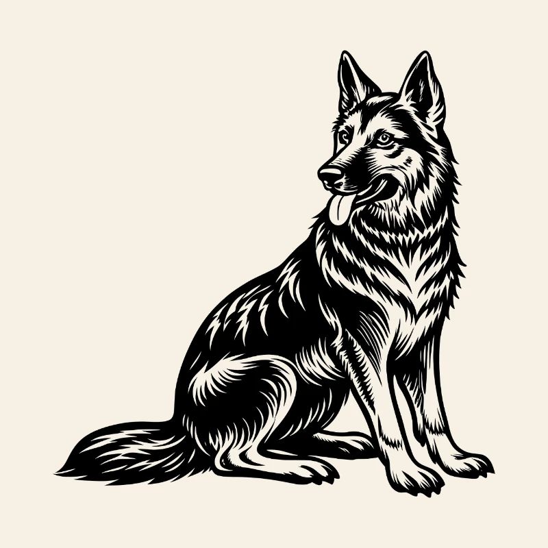 German Shepherd Sitting
