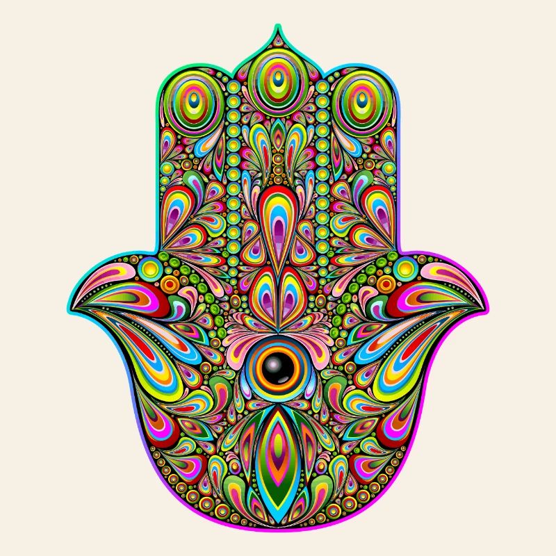 Hamsa Hand Psychedelic Art Psychédélique