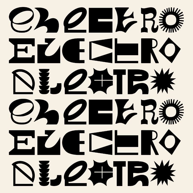 Conception de logo typographique de musique électro