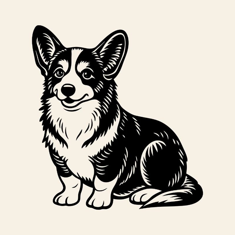 Corgi assis