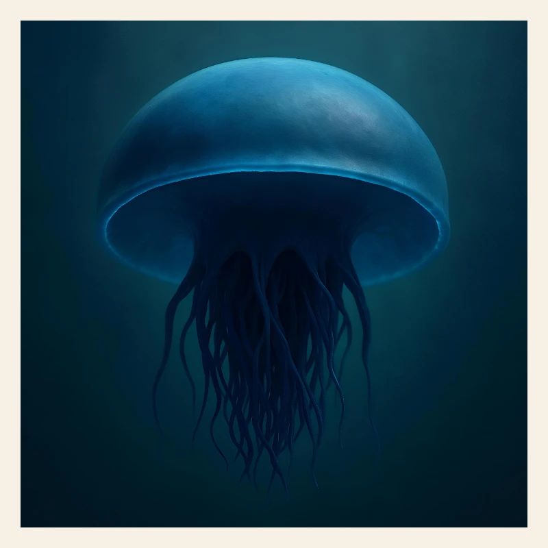 Méduse bleu minuit