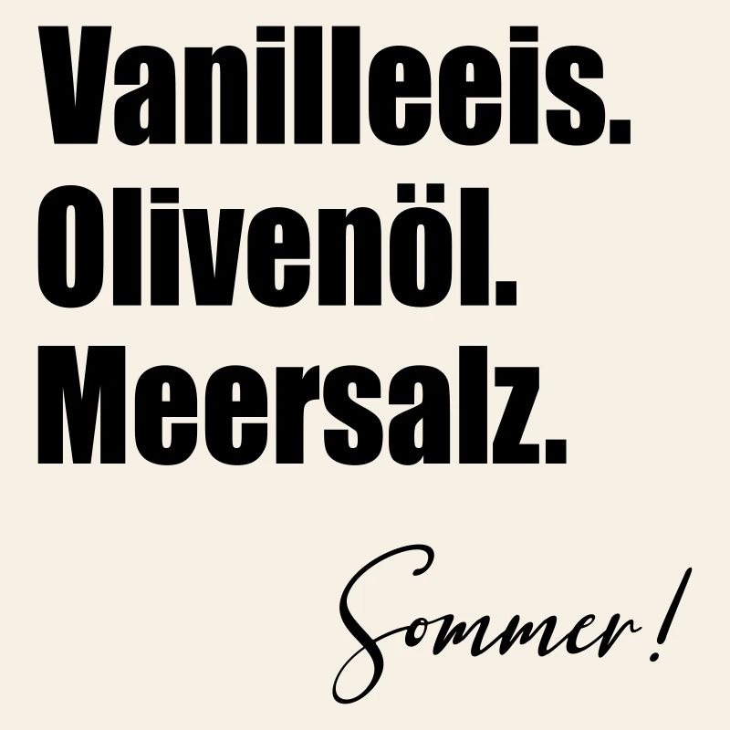 Vanilleeis Sommer Olivenöl