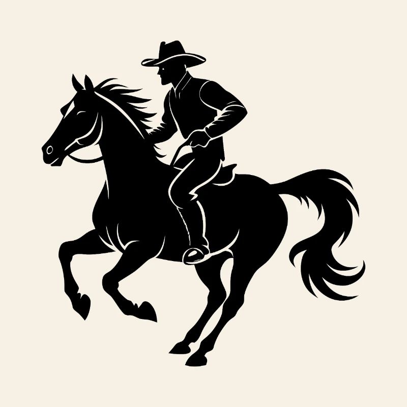Cowboy en course