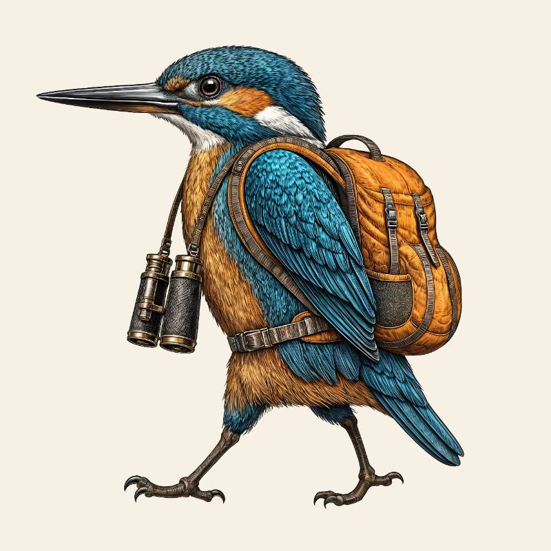 Kingfisher Explorer –  Gravure d’un martin-pêcheur