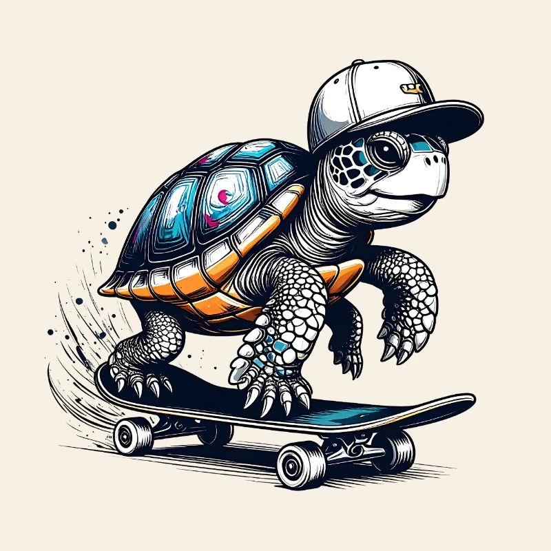 Techno Skater Turtle