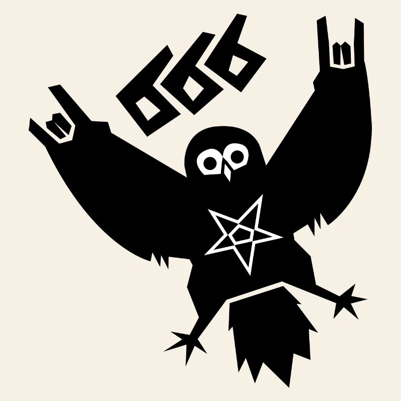Black Metal Eule