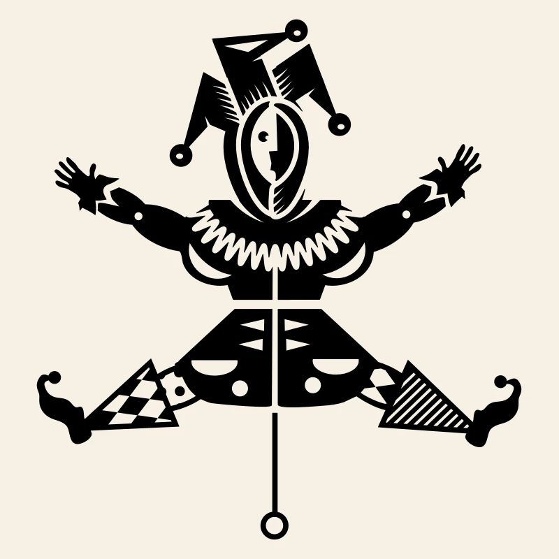 Jumping jack with jester hat