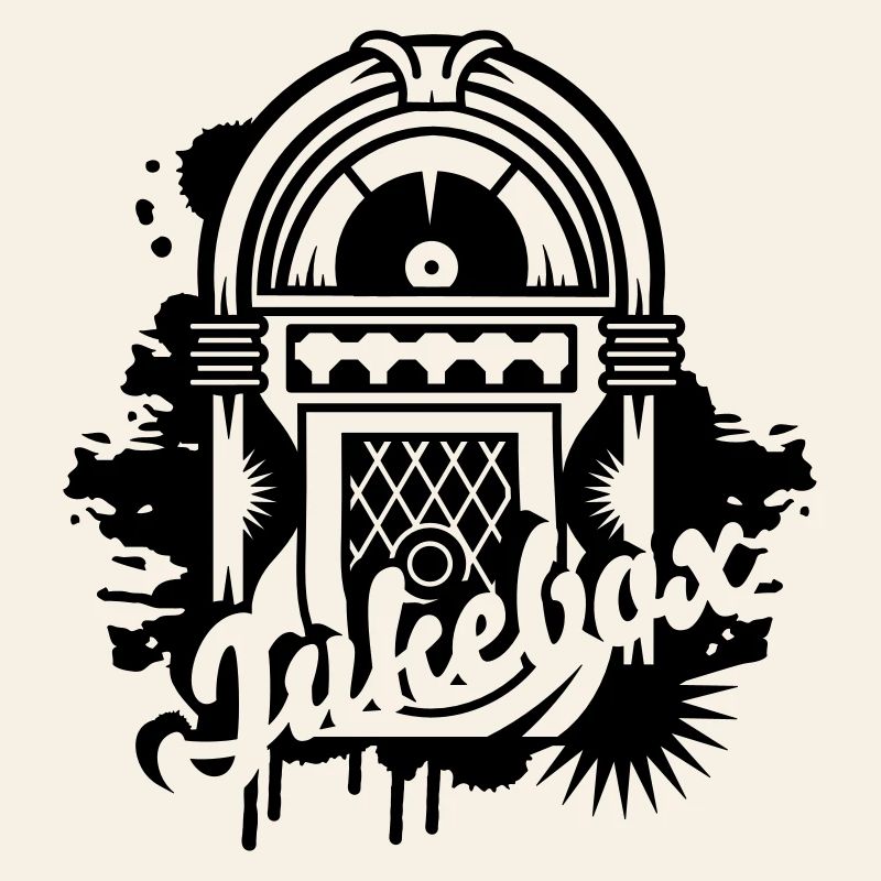 Jukebox dans le style Stencil Street Art avec typographie