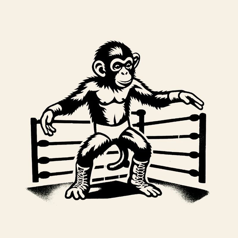 Monde des singes de lutte