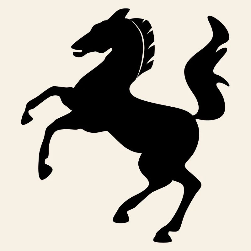 Pferd Symbol dynamisch springend