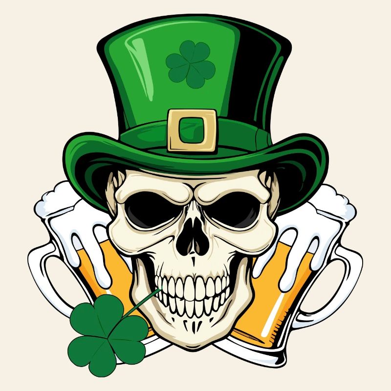 Crâne San Patrick Day