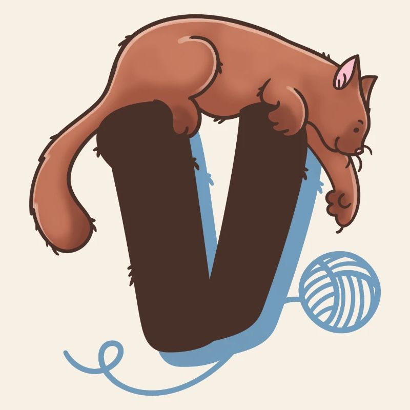 Cat Letter V