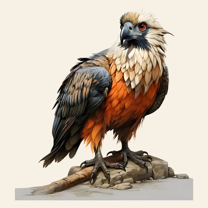Colorful eagle sitting