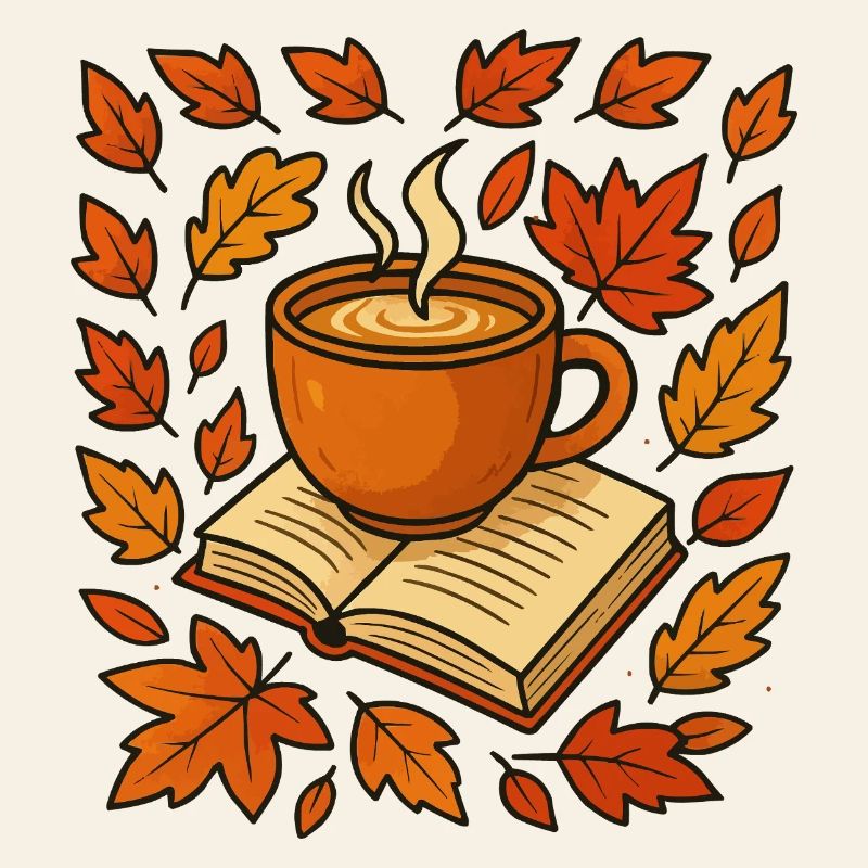 Herbstlese: Kaffee & Buch