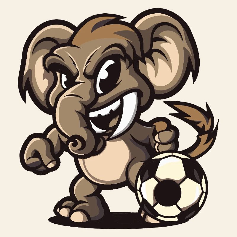 Elephant Soccer Soccer Comic