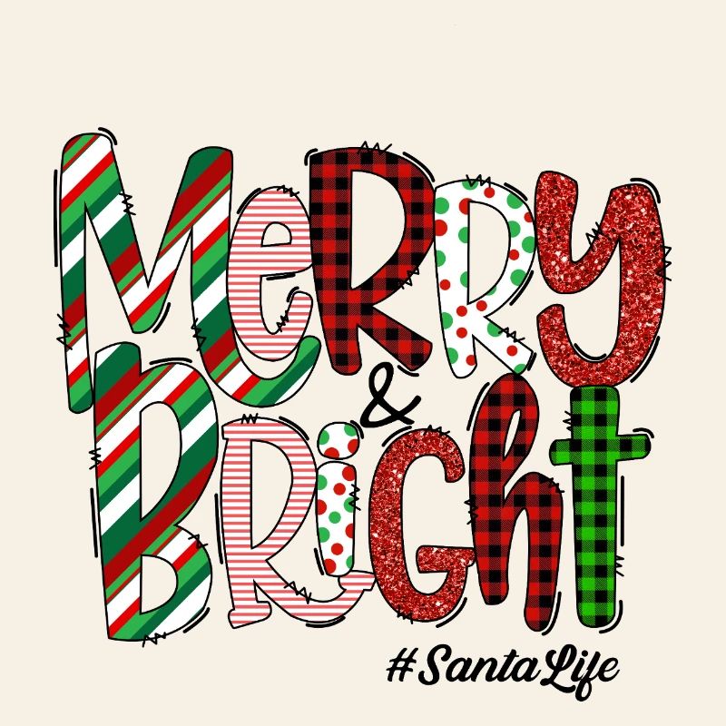 Merry Bright Festive Plaid Pattern