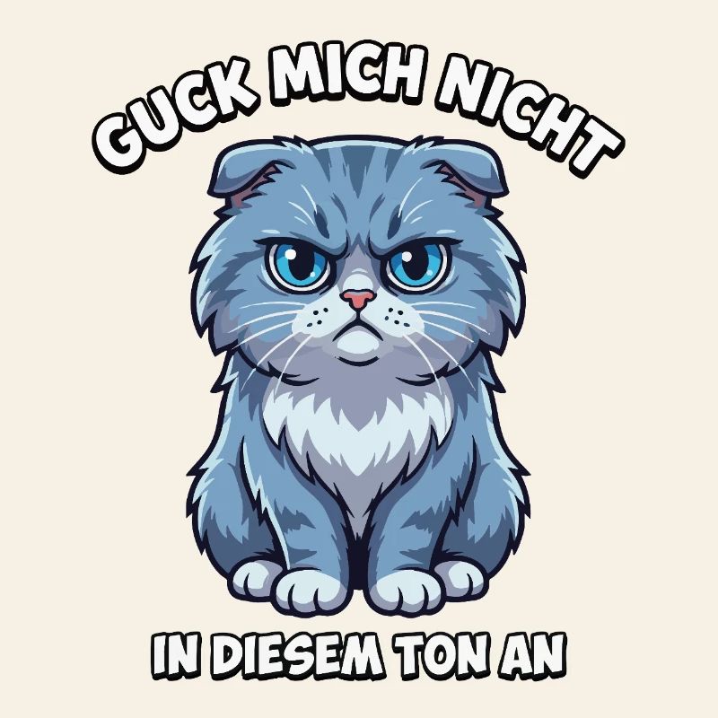 Ne me regarde pas comme ça – chat de dessin animé