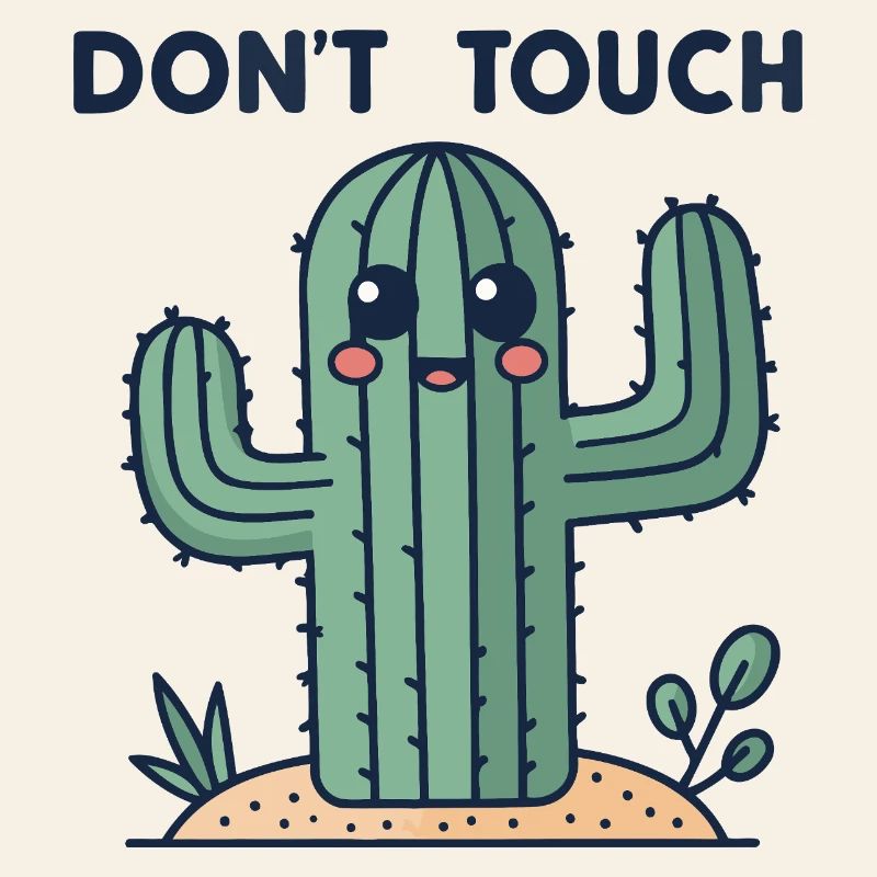 Cute Cactus: No Touch
