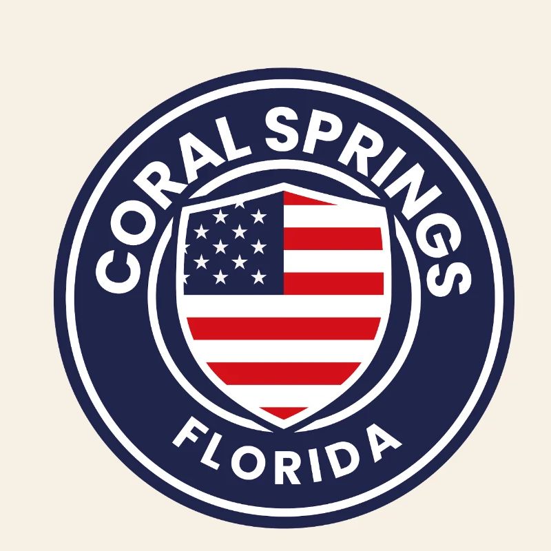 Bouclier du drapeau de Floride de Coral Springs