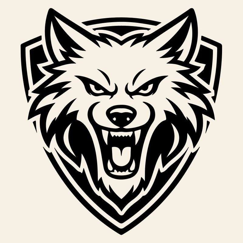 Wolf Kopf Wappen