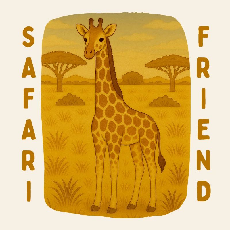 Girafe dans la savane dorée