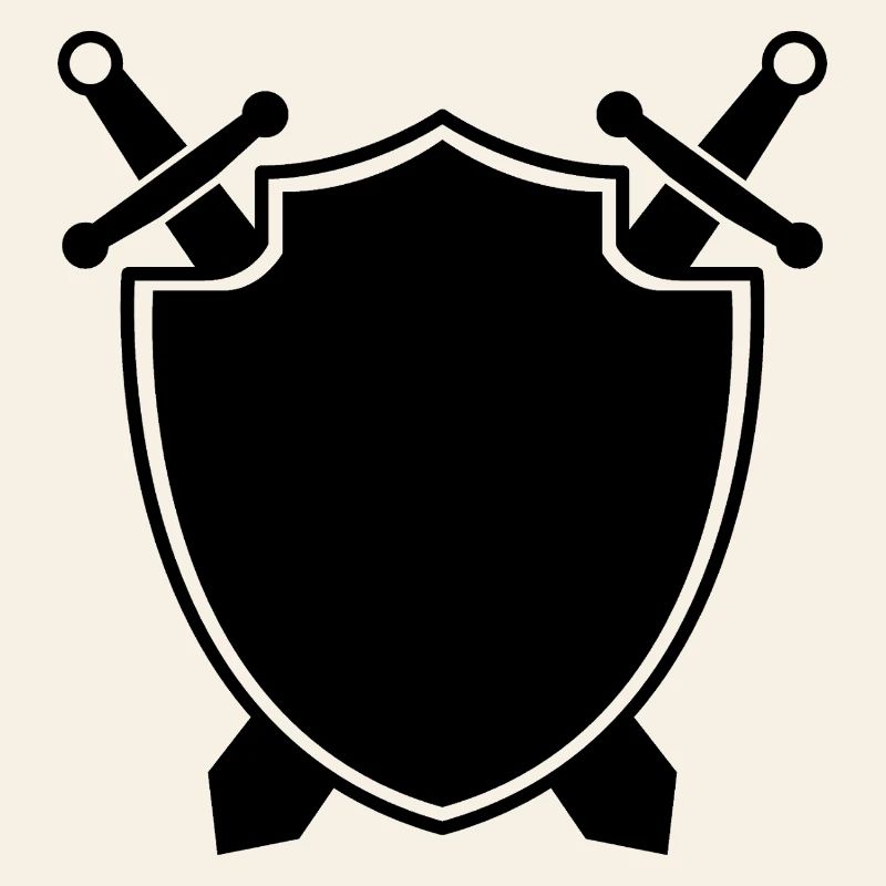 Medieval shield with sword