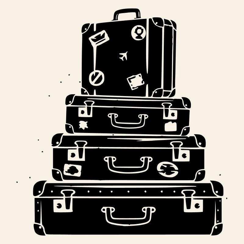 Suitcase Stack Vintage Travel