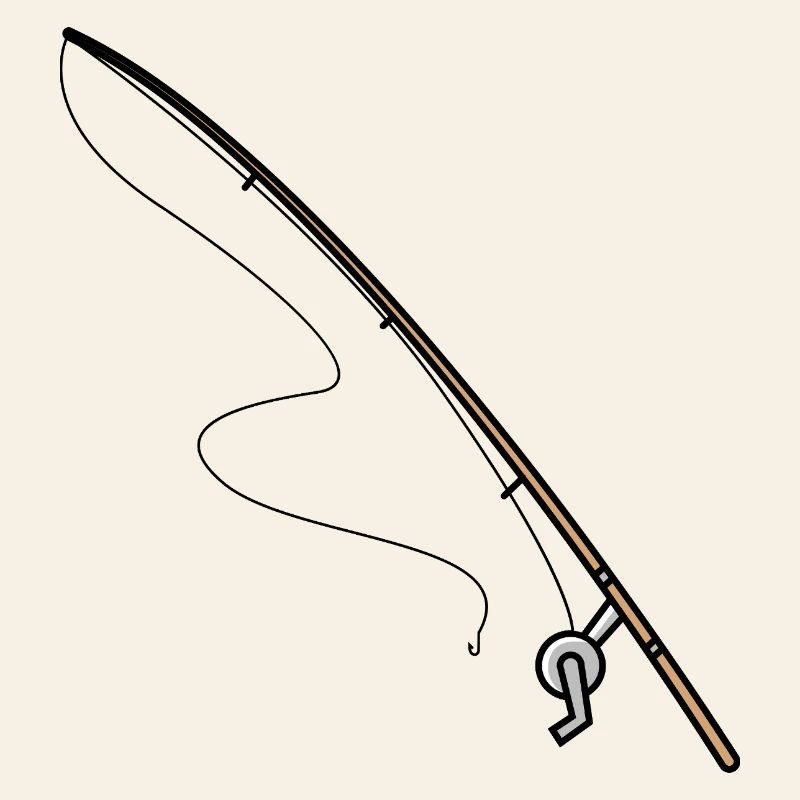Icône de pêche à la canne à pêche