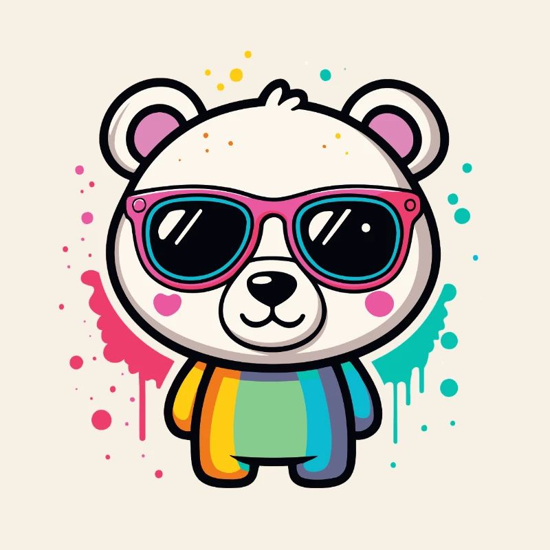 Rainbow Panda Glasses