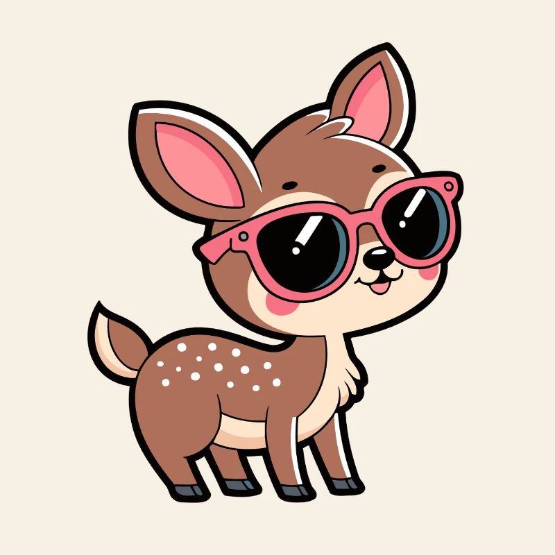 Biche chic lunettes roses